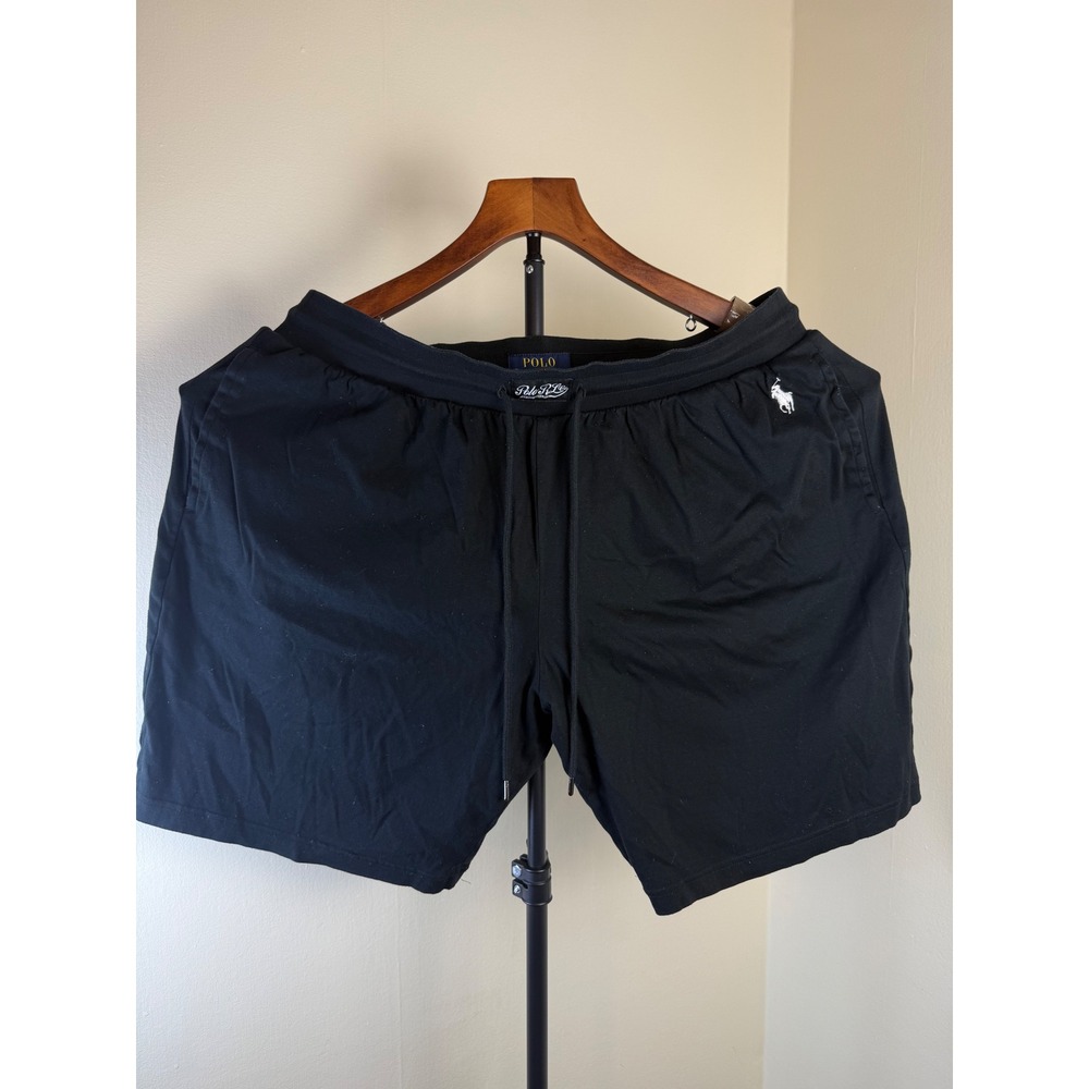 POLO Ralph Lauren Men Sleepwear Black Shorts XL Stretchy Soft Casual Goth Grunge